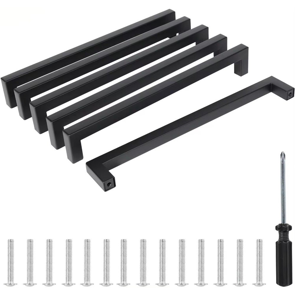 Furniture Rotating Hardware - أسود مقبض باب من الفولاذ المقاوم