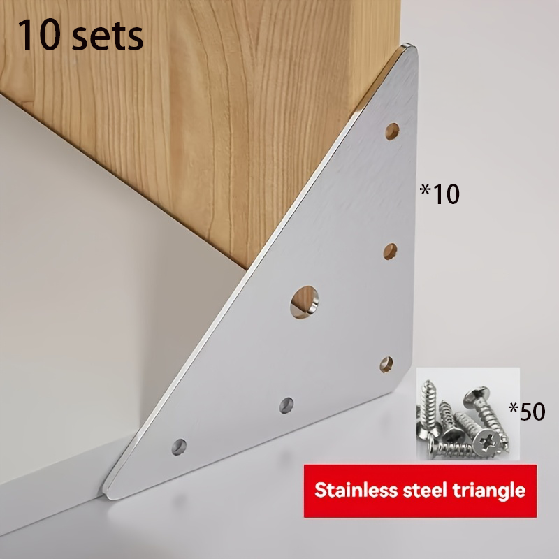 Furniture Hardware Fasteners - 10 مجموعات من دعامات الزوايا المصنوعة