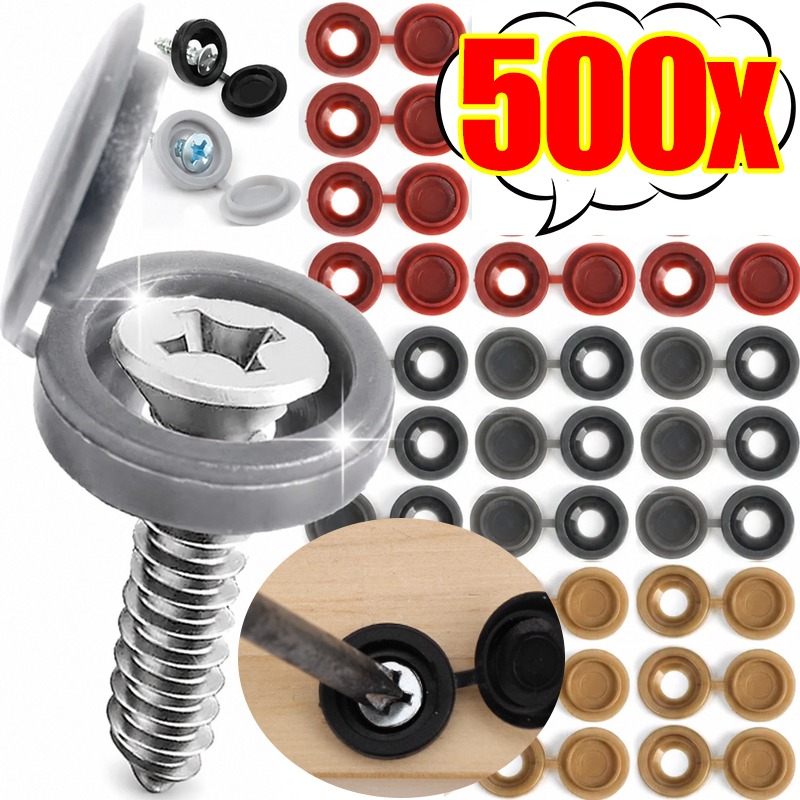 Furniture Hardware Nut - 100-500 قطعة أغطية بلاستيكية واقية للمسامير،