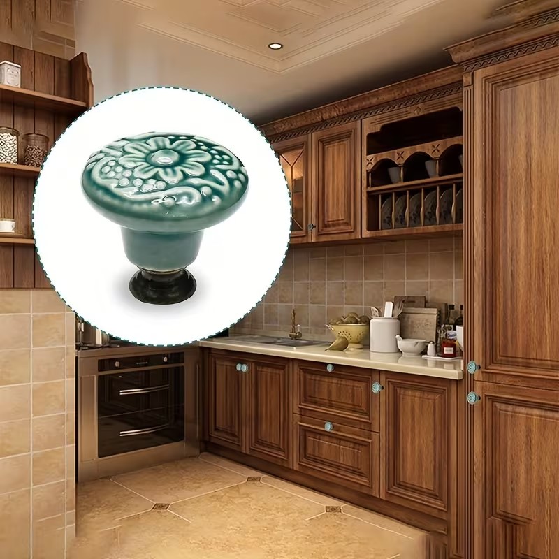 Furniture Hardware Nut - 12 قطعة من مقابض الخزائن السيراميكية،
