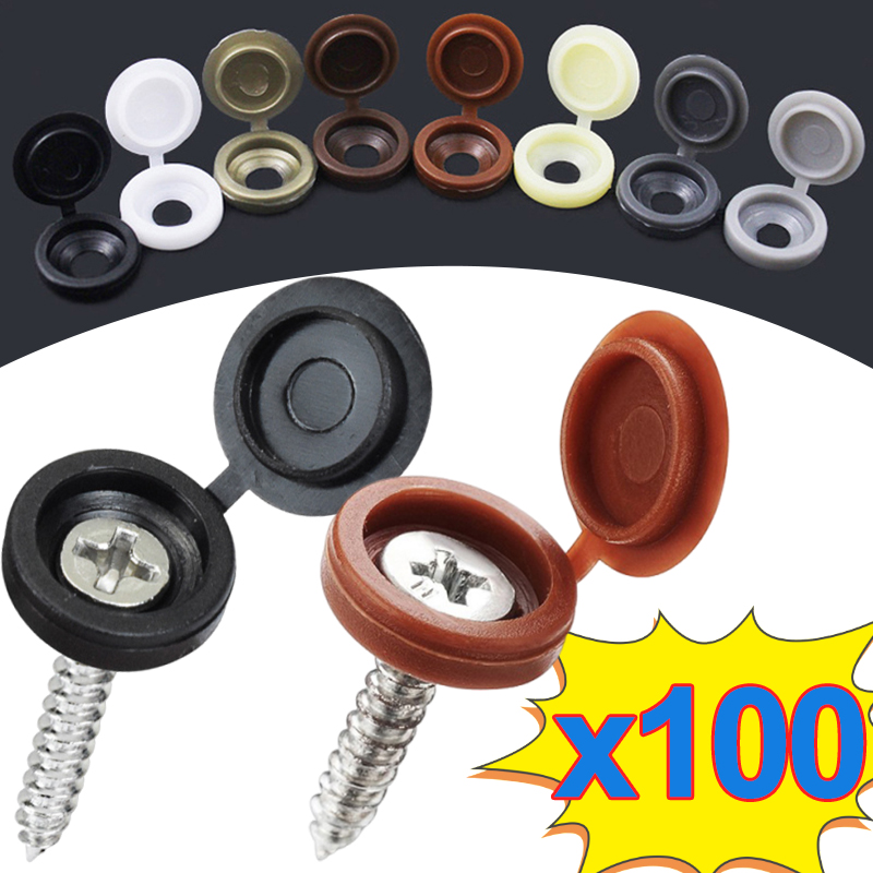 Furniture Hardware Nut - 10/500 قطعة غطاء لولبي زخرفي بلاستيكي