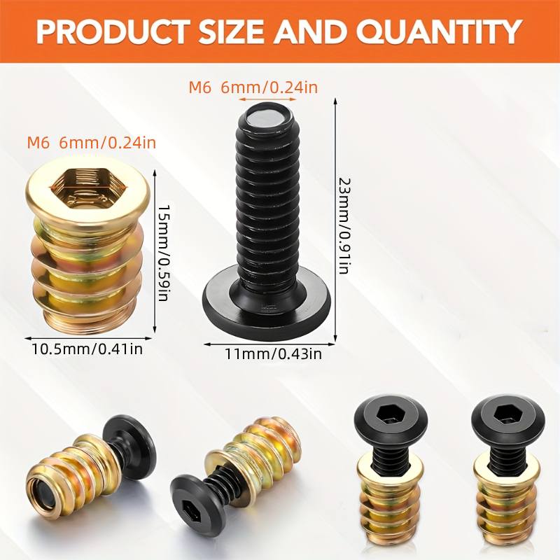 Furniture Hardware Nut - 10 قطعة الجوز الخيوط إدراج مجموعة