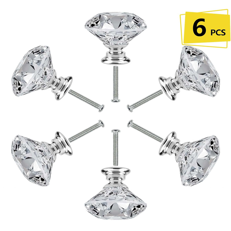 Furniture Hardware Nut - 6 قطع مقابض خزائن مع براغي،
