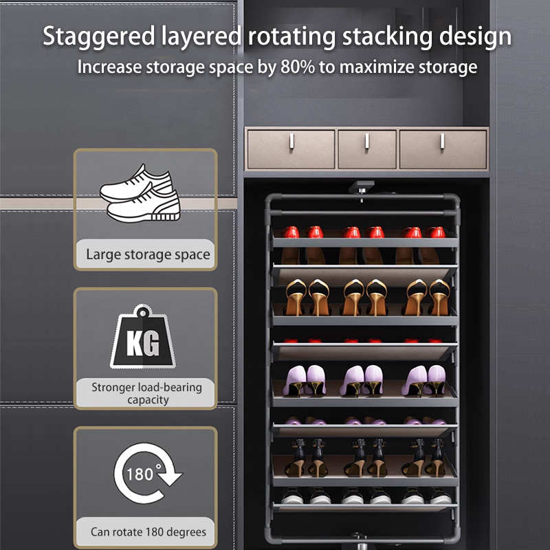 رف أحذية دوار للمنازل ، قلاب م - مراجعة Furniture Rotating Hardware وسعره