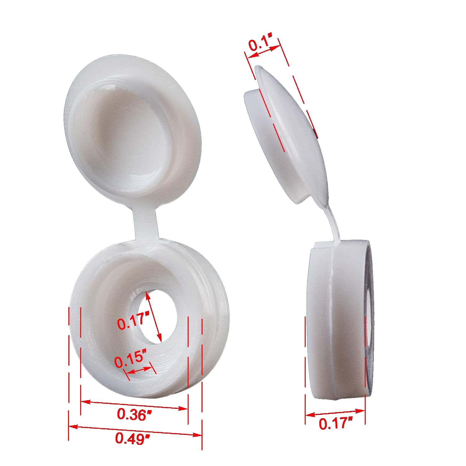 الأبيض يتوقف غطاء برغي بلاستيك - مراجعة Furniture Hardware Nut وسعره