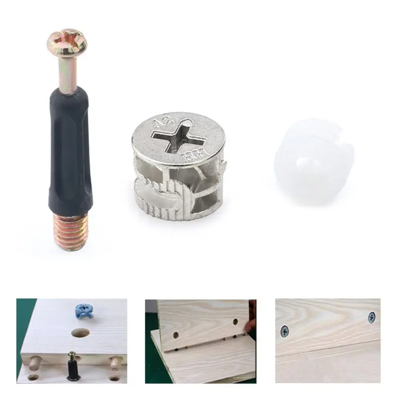 100 قطعة موصل أثاث ثلاثي الوظا - مراجعة Furniture Hardware Fasteners وسعره