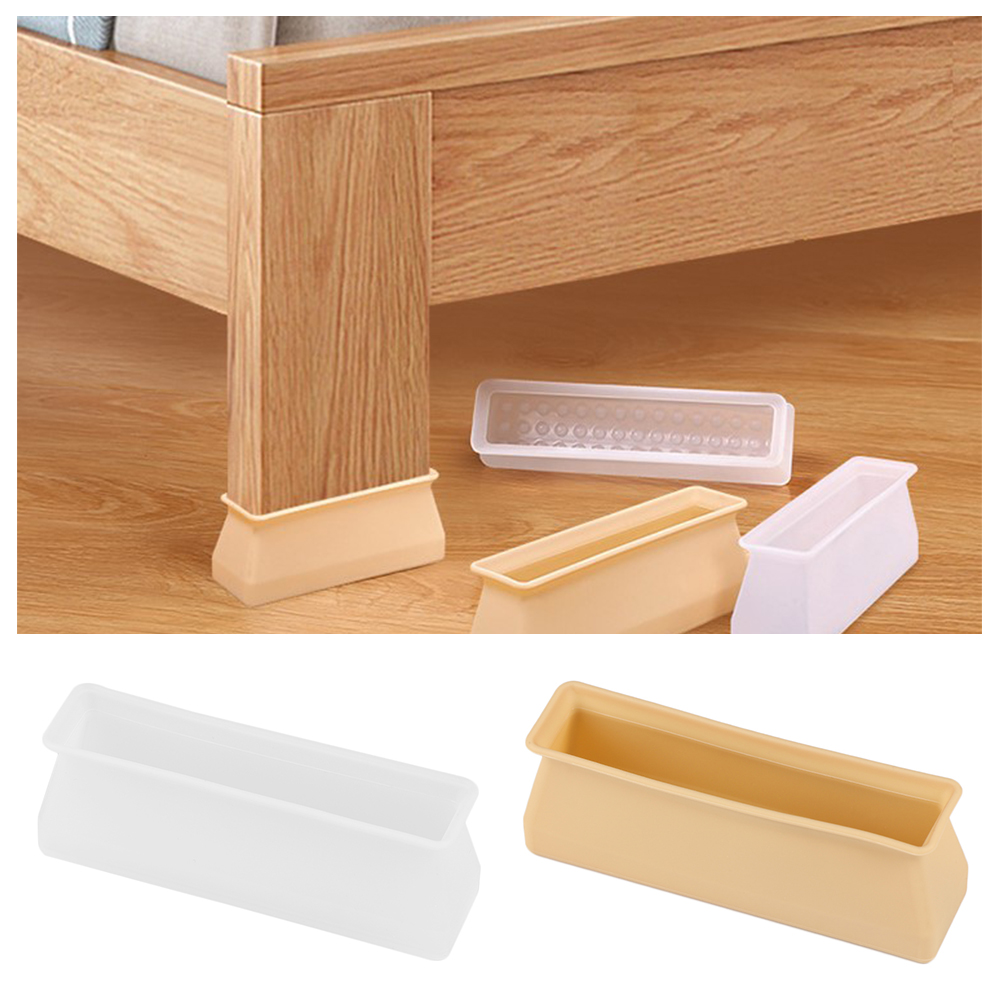 4 قطعة سيليكون مستطيلة قدم غطا - مراجعة Furniture Hardware Feet وسعره